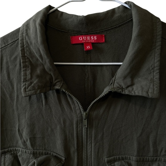 GUESS Olive Green Utility Jumpsuit - Size XS - Picture 3 of 5